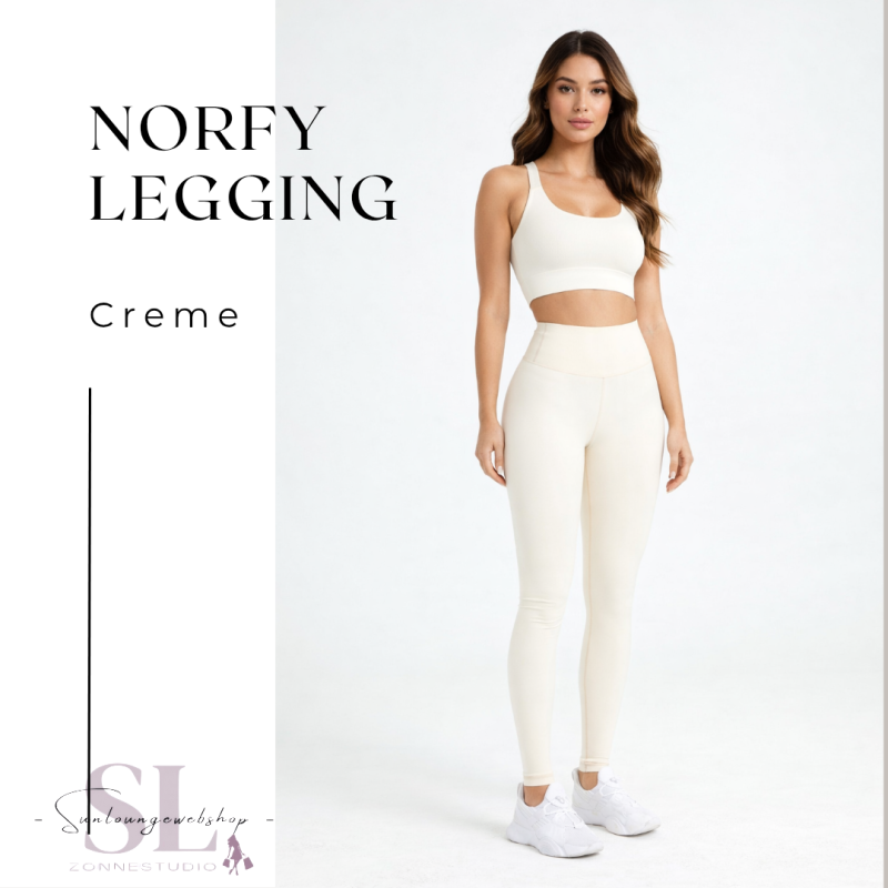 Norfy Legging | Comfortabele Sportlegging in 4 Kleuren Creme