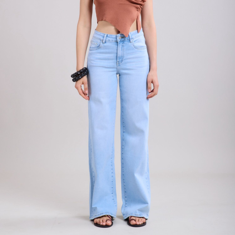 Straight/Wide Pijp Jeans met Stretch
